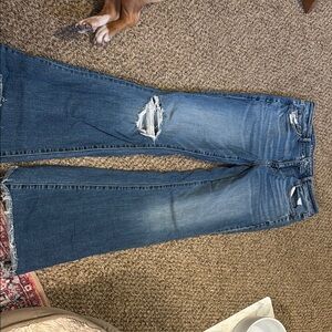 Women's Distressed Flare Jeans